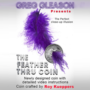 Feather Thru Coin (Quarter) by Roy Kueppers – Trick - magic tricks