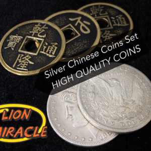 Silver Chinese Coins Set by Lion Miracle – Trick - magic tricks