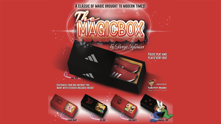 MAGIC BOX RED Medium by George Iglesias and Twister Magic – Trick - magic tricks