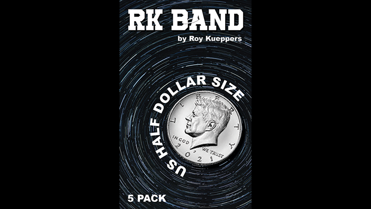 RK Bands Half Dollar Size For Flipper coins (5 per package) – Trick - magic tricks