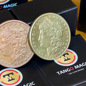 Replica Golden Morgan Scotch and Soda Magnetic (Gimmicks and Online Instructions GOLD 4) by Tango Magic – Trick - magic tricks
