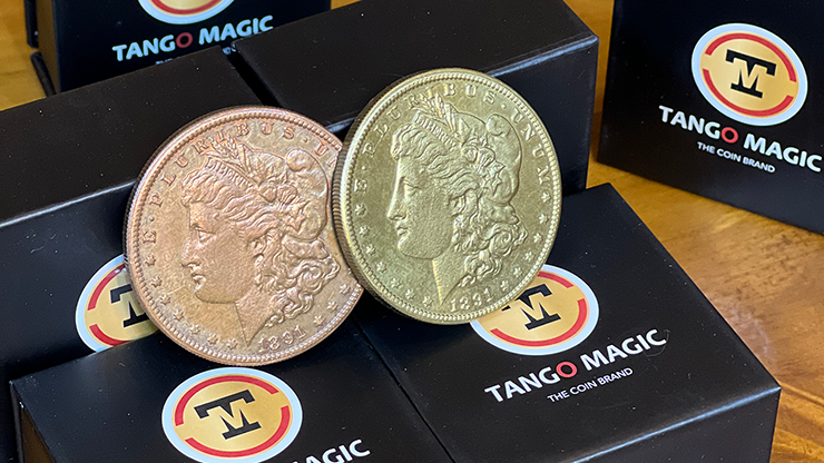 Replica Golden Morgan Scotch and Soda Magnetic (Gimmicks and Online Instructions GOLD 4) by Tango Magic – Trick - magic tricks