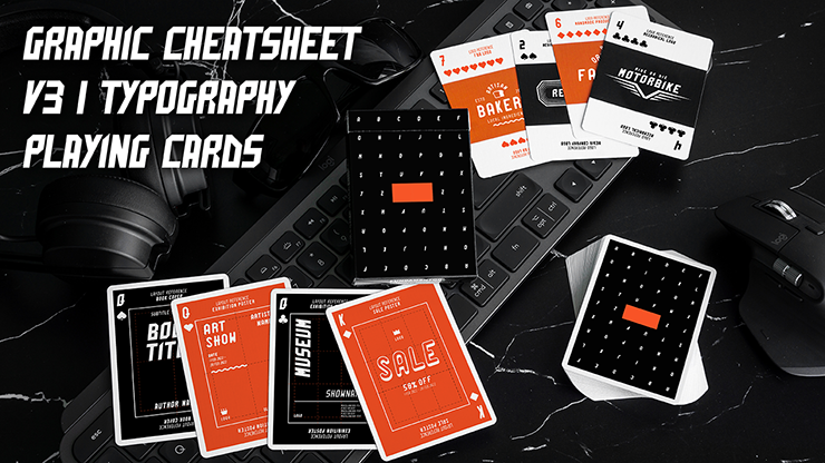 Graphic Design CheatSheet V3 Playing Cards - magic tricks