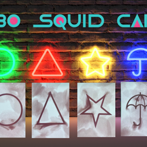 SQUID CARDS STAGE SIZE (Gimmicks and Online Instruction) by Matthew Wright – Trick - magic tricks