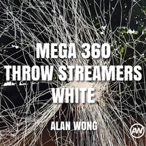 MEGA 360 Throw Streamers WHITE by Alan Wong – Trick - magic tricks