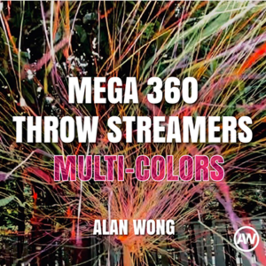 MEGA 360 Throw Streamers MULTI COLOR by Alan Wong – Trick - magic tricks