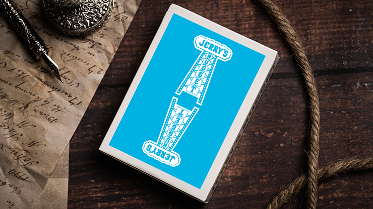 Jerry’s Nugget (Icey Blue) Marked Monotone Playing Cards - magic tricks