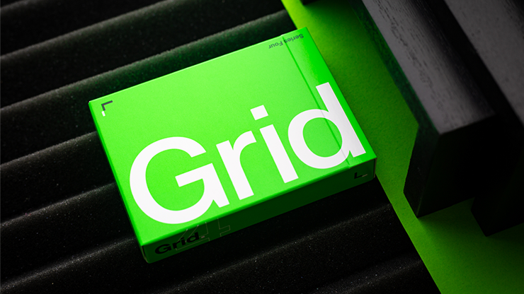 Grid Series Four- Typographic Playing Cards - magic tricks