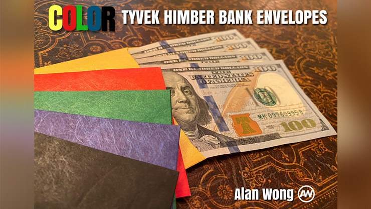 Tyvek Himber Bank Envelope COLOR SET by Alan Wong – Trick - magic tricks