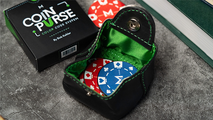 COLOR CODE COIN PURSE GREEN by Bob Kohler – Trick - magic tricks
