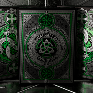 Valhalla Viking Emerald (Standard) Playing Cards - magic tricks