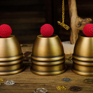 Artistic Combo Cups and Balls (Brass) by TCC – Trick - magic tricks