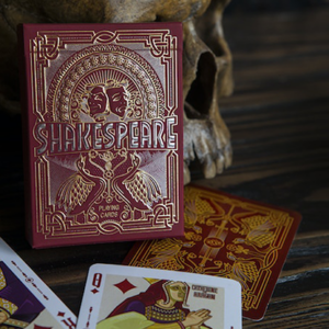 Shakespeare (Burgundy) Playing Cards - magic tricks