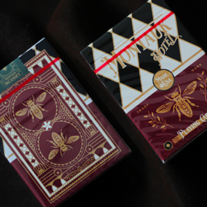 Montauk Hotel Burgundy Playing Cards by Gemini - magic tricks