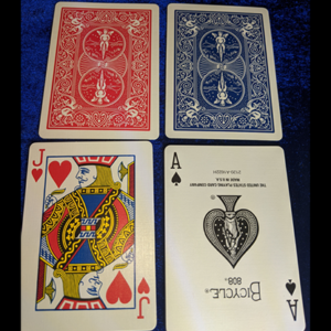 Magnetic Card- Bicycle Cards (2 Per Package) Double Back Red by Chazpro – Trick - magic tricks