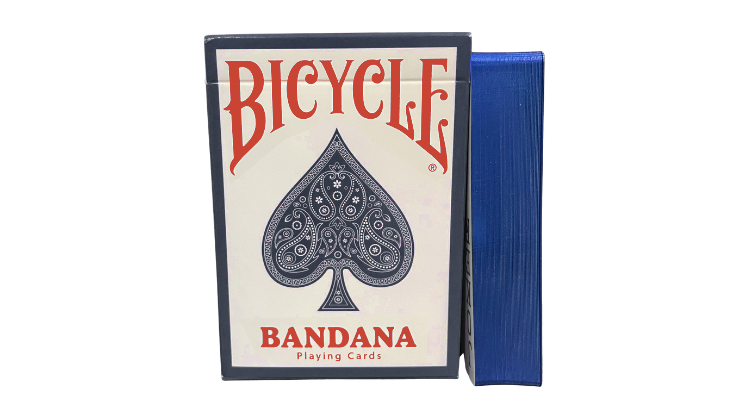 Gilded Bicycle Bandana (Blue) Playing Cards - magic tricks