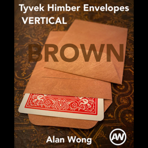 Tyvek VERTICAL Himber Envelopes BROWN (12 pk.) by Alan Wong – Trick - magic tricks