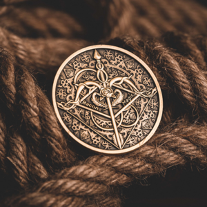 BOW AND ARROW COIN GOLD (Gimmick and Online Instructions) by Bacon Magic – Trick - magic tricks