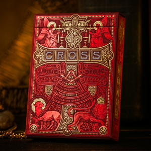 The Cross (Maroon Martyrs) Playing Cards by Peter Voth x Riffle Shuffle - magic tricks