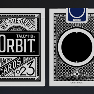 Orbit Tally Ho Circle Back (Black) Playing Cards - magic tricks