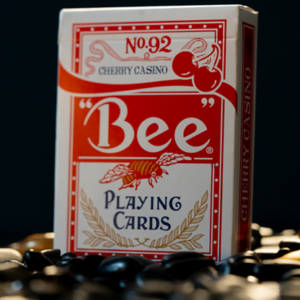 Limited Bee X Cherry (Red) Playing Cards - magic tricks