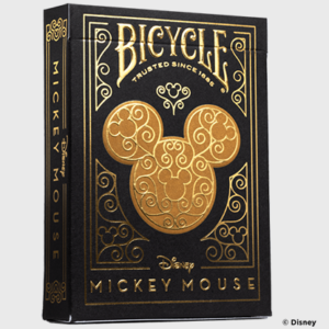 Bicycle Disney Mickey Mouse (Black and Gold) by US Playing Card Co. - magic tricks