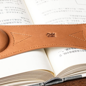 Leather Book Weight (Brown) by TCC Presents - magic tricks