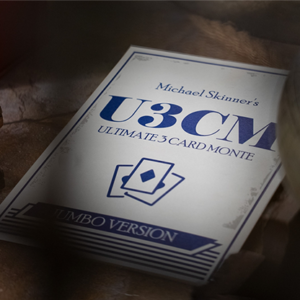 Michael Skinner’s Ultimate Bicycle Jumbo 3 Card Monte (Blue) by Murphy’s Magic – Trick - magic tricks