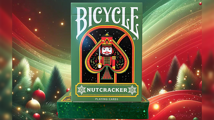 Bicycle Nutcracker (Green Gilded) Playing Cards - magic tricks