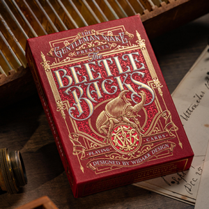 The Beetle Backs (Crimson Edition) Playing Cards - magic tricks