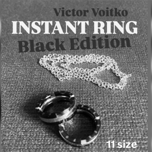 Instant Ring (silver/black, Size 11) by Viktor Voitko - magic tricks