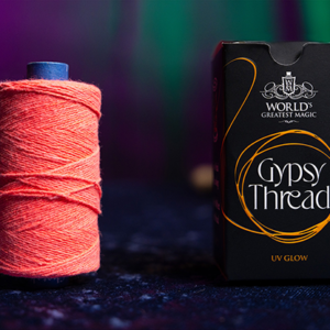 WGM UV GLOW GYPSY THREAD ORANGE REFILL SPOOL by Murphy’s Magic  – Trick - magic tricks