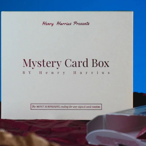 Mystery Card Box (Blue) by Henry Harrius - magic tricks