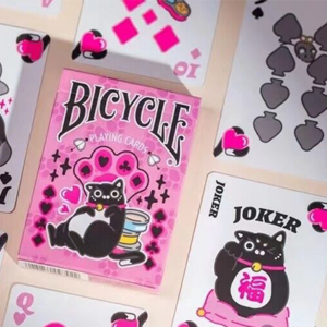 Bicycle Cat (Pink) Playing Cards by US Playing Card Co. - magic tricks