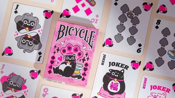 Bicycle Cat (Pink) Playing Cards by US Playing Card Co. - magic tricks