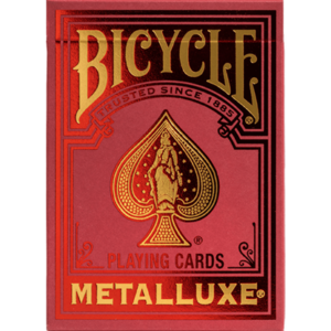 Bicycle Metalluxe Red Playing Cards by US Playing Card Co. - magic tricks