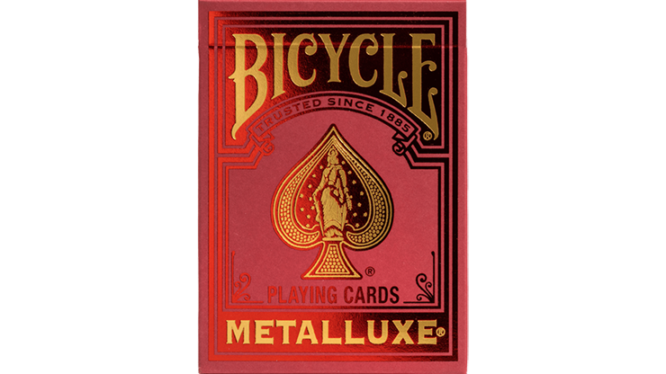 Bicycle Metalluxe Red Playing Cards by US Playing Card Co. - magic tricks