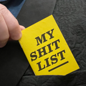 My Sh*t List by Diamond Jim Tyler - magic tricks
