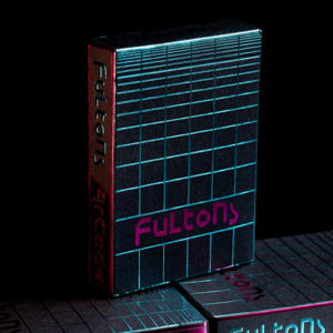 FULTONS Arcade TRON Edition Pink and Blue Foil Playing Cards - magic tricks