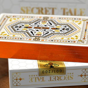 Secret Tale Ragnar MINI White Bee Playing Cards - magic tricks