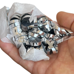 Kabuki Streamer Silver (Small, Pack of 2) Metallic by JL Magic - magic tricks