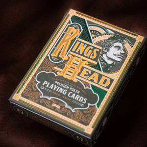 Kings Head (Green & Yellow) Playing Cards  by Joker and the Thief - magic tricks