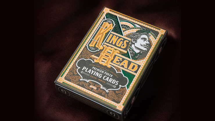 Kings Head (Green & Yellow) Playing Cards by Joker and the Thief - magic tricks