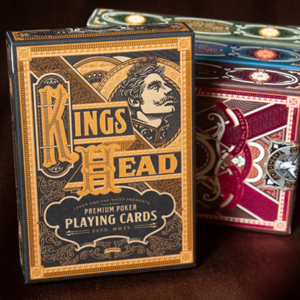 King’s Head (Black and Gold Foil) Playing Cards  by Joker and the Thief - magic tricks