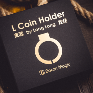L Holder (Single Jumbo Coin 2.7″-3.2″) by Long Long & Bacon Magic - magic tricks