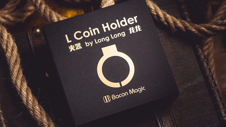 L Holder (Single Jumbo Coin 2.7″-3.2″) by Long Long & Bacon Magic - magic tricks
