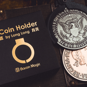 L Holder (Double Jumbo Coins 2.7″-3.2″) by Long Long & Bacon Magic - magic tricks