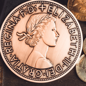 Bacon Jumbo Coin (English Penny) by Bacon Magic - magic tricks