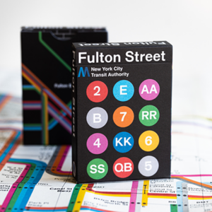 BLACK EDITION FULTON STREET MTA PLAYING CARDS (1972 VIGNELLI MAP EDITION) - magic tricks