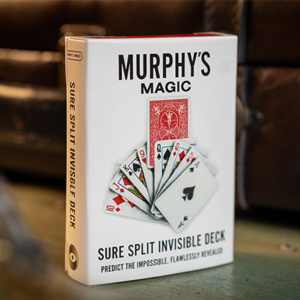 SURE SPLIT Invisible Deck Bicycle (Red) by Murphy’s Magic - magic tricks